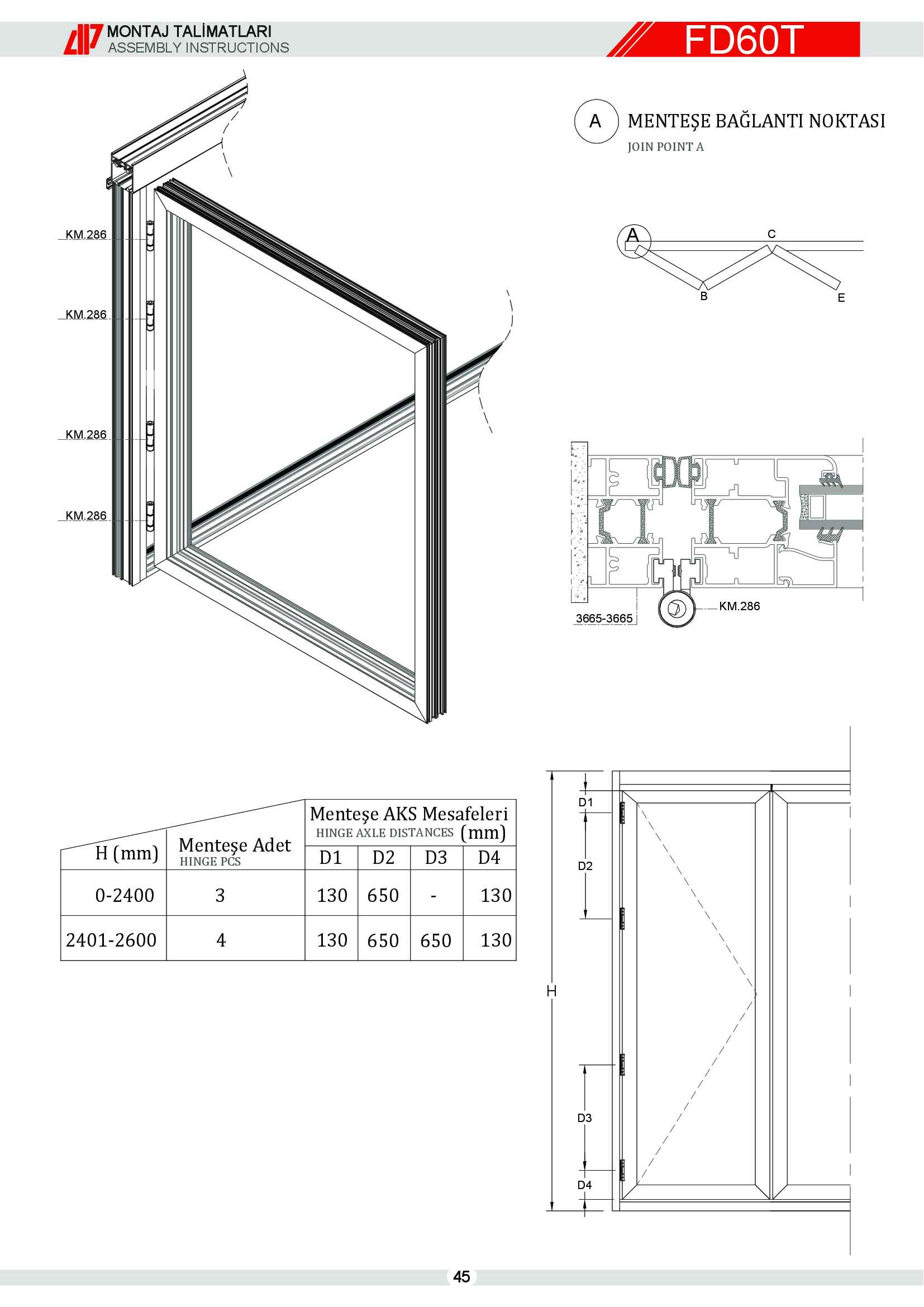 Aluminyum Katlanır Kapı 48